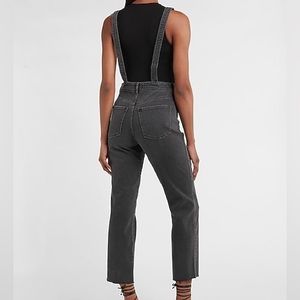 Faded Black Denim Overalls!